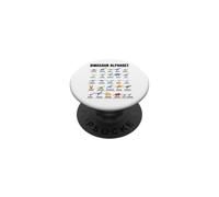 Dinosaur Alphabet - Types of Dinosaurs - Dino Identification PopSockets PopGrip Adhésif