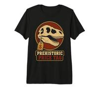 Dinosaur Auction Humor Prehistoric Price Tag T-Shirt Haut de Gamme