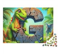 Dinosaur avec Lettre G Puzzle 1000 Pièces Puzzle pour Adultes 52x38cm/1000pcs