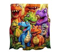 Dinosaur Blanket for, Girls Cute Flannel, HD Digital Print, Decoration | Multiuse Smiling Dinosaur, Blanket Versatile for, Car Trip Bed, Living Room Sofa, Bedroom Dormitory Decor, Ergonomic