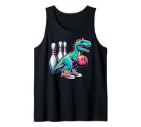 Dinosaur Bowling Player Fun Graphic Dino Bowler Kids Adults Débardeur