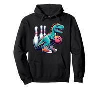 Dinosaur Bowling Player Fun Graphic Dino Bowler Kids Adults Sweat à Capuche