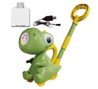 Dinosaur Bubble Blower, Dinosaur Bubble Machine,Machine de soufflage à bulles éclairée | Dinosaure Push Backyard Toy pour garçons et filles, 10 trous, amusant en plein air