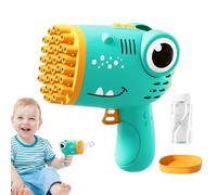 Dinosaur Bubble Blower Toy, Electric Rocket Bubble Maker with 40 Holes, Leakproof Design, Fun Outdoor Party Favors for Kids, Summer Backyard Water Toys, Easy to Use, 6.57x6.5x2.99 in