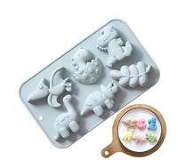 Dinosaur Cake Mold - 6 Cavity Different Dinosaur Silicone Molds | Cute Dinnosaur Molds For Cartoon, DIY Dinnosaur Cake Decor, Dinossaur Silicone Candy Mold For Chocolate,