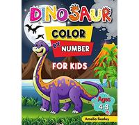 Dinosaur Color By Number Activity Book For Kids