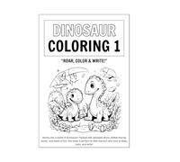 Dinosaur Coloring 1: Stomp into a world of dinosaurs! Packed with adorable dinos, dotted tracing words, and loads of fun, this book is perfect for little learners who love to draw, color, and write!