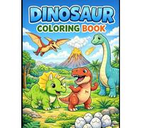 Dinosaur Coloring Book for Kids Ages 3-10: From Easy to Very Hard | 4 Levels of Fun & Learning