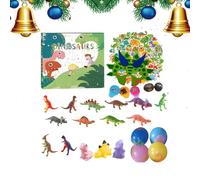 Dinosaur Countdown Advent - 24 Jours À Rebours De Dinosaures | Calendrier Des Dinosaures | Calendrier Du Compte À Rebours De Noël | Toys Animaux Éducatifs Réalistes Pour Les Événements Scolaires De Nu