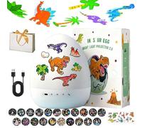 Dinosaur Egg Night Light Projector, Dinosaur Night Light with 360° Rotation, Star Cosmic Ocean Torch, 21 Effects&3 Lighting Modes,8 Sleep Sound,Rechargeable Starry Lights Gift for Kids (Music)