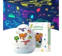 Dinosaur Egg Night Light Projector, Projecteur de veilleuse dinosaure, 360° Rotation & 21 Effets Projecteur Ciel Etoile, Veilleuse Rechargeable Cadeaux pour enfants, anniversaire, Noël (NO Music)-A