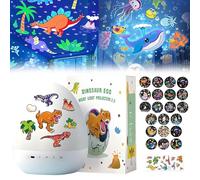 Dinosaur Egg Night Light Projector, Projecteur de veilleuse dinosaure, 360° Rotation & 21 Effets Projecteur Ciel Etoile, Veilleuse Rechargeable Cadeaux pour enfants, anniversaire, Noël (NO Music)