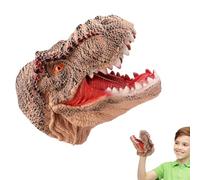 Dinosaur Hand PuppetToy - T Rex Soft Rubber Head Puppet| Realistic Animal PuppetFor Kids, Storytelling, Playtime, Educational Teaching Props, Interactive Shows, Role Play, Classroom Fun, Imaginativ