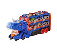 Dinosaur Hauler Truck - Folding Transporter, Race Track, Vehicle Set, Convertible Play System Function, Large Capacity Car Holder | Interactive Rolling Playset Creative Action Toy Party Surprise Enter
