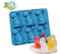 Dinosaur Ice Tray, Easy Release Cube Mold, 6 Cavity Freezer Maker, Silicone Flexible Nonstick Design, Beverage Chilling Mold Tool, Cocktail Whiskey Coffee Water Juice Kitchen Party Summer Use