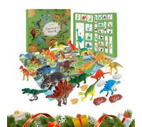 Dinosaur - Kids Figurine Set, Escape Map Play Kit + 24 Days | 24 Days Christmas Countdown Dinosaur Countdown Calendar For Kids Dinosaur Figurine With Esca Boys Girls Ages 3-8 Game Holiday