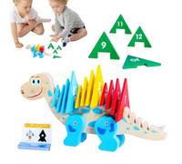 Dinosaur Math Blocks - Wooden Dinosaur Puzzles, Creative Puzzle Toy | Interactive Girls Education for Kids Learning Games