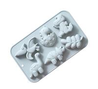 Dinosaur Mold | 6 cavités mignonnes moules pour différentes formes de dinosaures - moule pour en silicone pour, moules à dinosaures pour mousse à dessert, pâtes