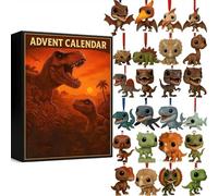 Dinosaur Park Advent Calendar 2025 with 24 Surprise Figures for Halloween and Christmas （ 2D）