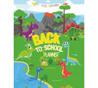 Dinosaur Planner: My First Planner - 8 x 10 Black & White: 2026-2028