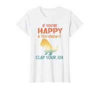 Dinosaur Pun If You're Happy and You Know It- Funny T-Rex T-Shirt Graphique avec Valeur