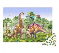 Dinosaur Puzzle 500 Pièces Cadeau Unique Jeu Éducatif Challenge Toy À De Qualité Supérieure Peinture Art pour Adultes Et Enfants À Partir De 12 Ans 500pcs (52x38cm)