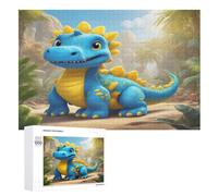 Dinosaur Puzzles en Bois 1000 Pièces Adultes, Poster Jigsaw Puzzle, Design Unique Jouet ÉduChatif pour Adolescents Et Enfants （75×50cm）