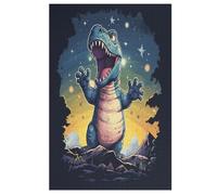 Dinosaur Puzzles en Bois 1000 Pièces Adultes, Poster Jigsaw Puzzle, Design Unique Jouet ÉduChatif pour Adolescents Et Enfants 78×53cm