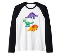 Dinosaur Retro Novelty Men Kids Women Funny Dinosaur Novelty Manche Raglan