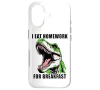 Dinosaur School Kids Humor - I Eat Homework for Breakfast Coque pour iPhone 17