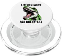 Dinosaur School Kids Humor - I Eat Homework for Breakfast PopSockets PopGrip pour MagSafe