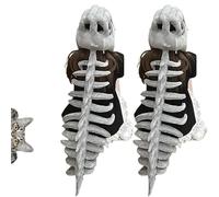 Dinosaur Skeleton Costume,Realistic Dinosaur Skeleton Costume Set, Halloween Dinosaur-Themed Skull Cosplay Props (2 PCS)