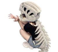 Dinosaur Skull Casque, accessoire de costumes en os, 45.67x6.69x7.87 pouces Halloween Cosplay Headgear avec des détails réalistes, ajustement réglable, thèmes de carnaval de mascarade