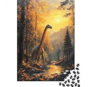 Dinosaur Sunset Puzzle 1000 Pièces, Cadeau De Fin D'année, 52x38cm/1000pcs | Pour jouer seul ou partager un moment en famille : ce puzzle 1000 pièces pour adultes offre une pause loin des écrans.