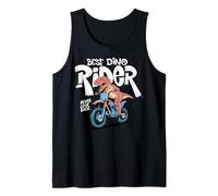 Dinosaur T Rex Riding a Bike Motocross Dino Rider Débardeur