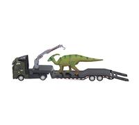 Dinosaur Transport Truck, Interaction en Alliage Imagination motricité 1:50 Dinosaur Transport Truck Toy for Children for Game (Parasaurolophus)
