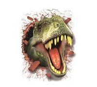 Dinosaure 3D Dinosaure Autocollant mural pour garçons Salle Crack Hole Dinosaur Art Decor for Bedroom Kids Nursery Room