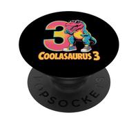 Dinosaure 3e Anniversaire Dino-Loving Kids PopSockets PopGrip Adhésif