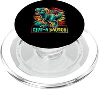 Dinosaure 5 Ans Anniversaire 5e Anniversaire T Rex Dino Five Saurus PopSockets PopGrip pour MagSafe