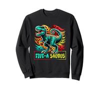Dinosaure 5 Ans Anniversaire 5e Anniversaire T Rex Dino Five Saurus Sweatshirt