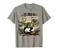 Dinosaure Amusant T-Rex King of The House T-Shirt