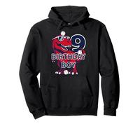 Dinosaure Anniversaire garçon 9 Ans Dinosaure Baseball 9e Anniversaire Sweat à Capuche