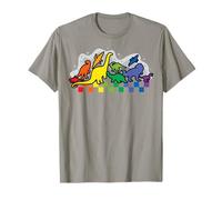 Dinosaure arc-en-ciel LGBT Allysaurus Mois de la fierté gaie T-Shirt