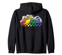 Dinosaure arc-en-ciel LGBT Allysaurus Mois de la fierté gay Sweat à Capuche