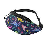 Dinosaure Bleu décontracté Fanny Sac de Taille pour Hommes Femmes Ceinture réglable Sac de Taille pour Voyager randonnée Cyclisme Course Festival Rave