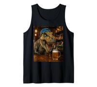 Dinosaure Boire Bière Drôle Bar Dino Lover Débardeur