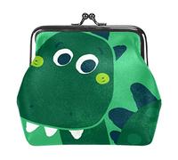 Dinosaure Bonjour Vert Femmes en Cuir PU Porte-Monnaie Filles Mini Boucle Porte-Monnaie Pochette