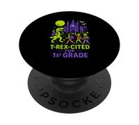 Dinosaure cité T-Rex Cute Kids Back to School PopSockets PopGrip Adhésif
