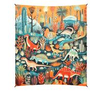 Dinosaure De ForêT du Monde De Dessin Animé Tente de Plage Abri Solaire pour Camping,Installation Facile,Portable avec Sacs de Sable pour Pêche Pique-Nique Plein Air