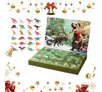 Dinosaure de l'Avent de Noël - Jouet surprise compte à rebours, calendrier festif, ensemble de mini figurines préhistoriques | Parfait pour appartement, dortoir, école, bureau, vacances, décoration